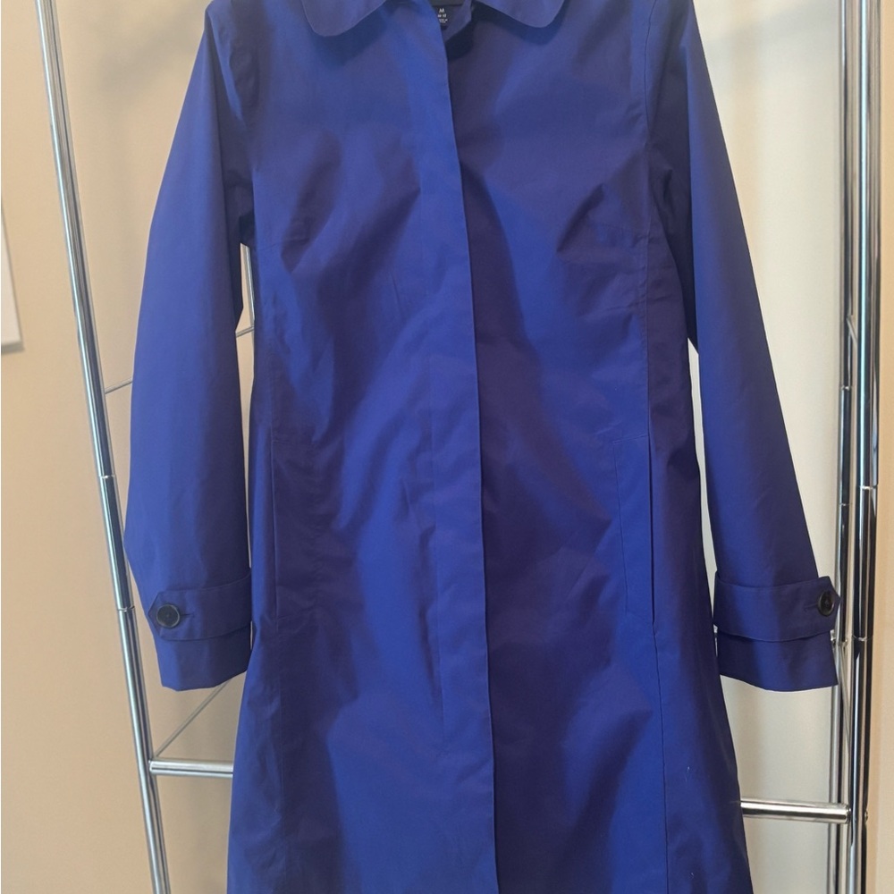Lands' End Women's Royal Blue Trench Coat